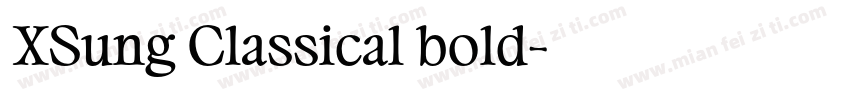 XSung Classical bold字体转换